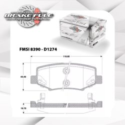 Pastilla de Freno Dodge / Jeep 8390 D1274